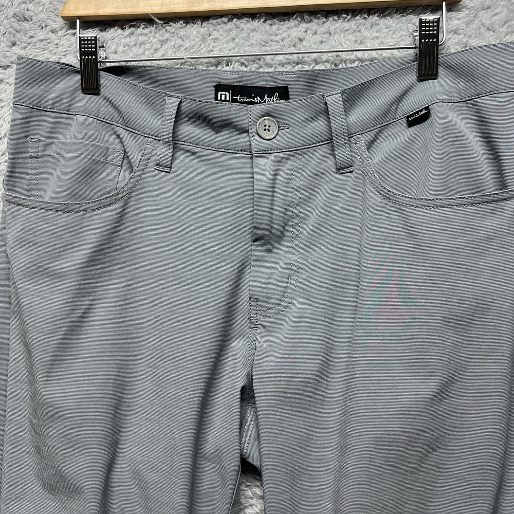 Travis Mathew Open to Close 2.0 Pants Mens 34x29 Heather Gray Performance Golf - Picture 7 of 14